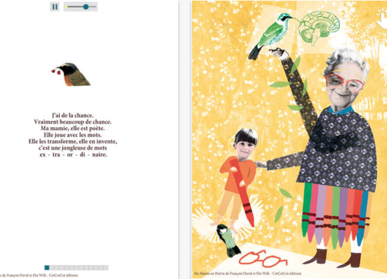 Illustrations for the book "Ma mamie en poévie"