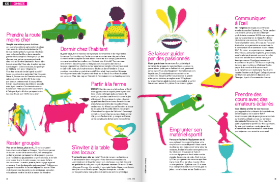Serie of illustrations for the magazine Air le mag