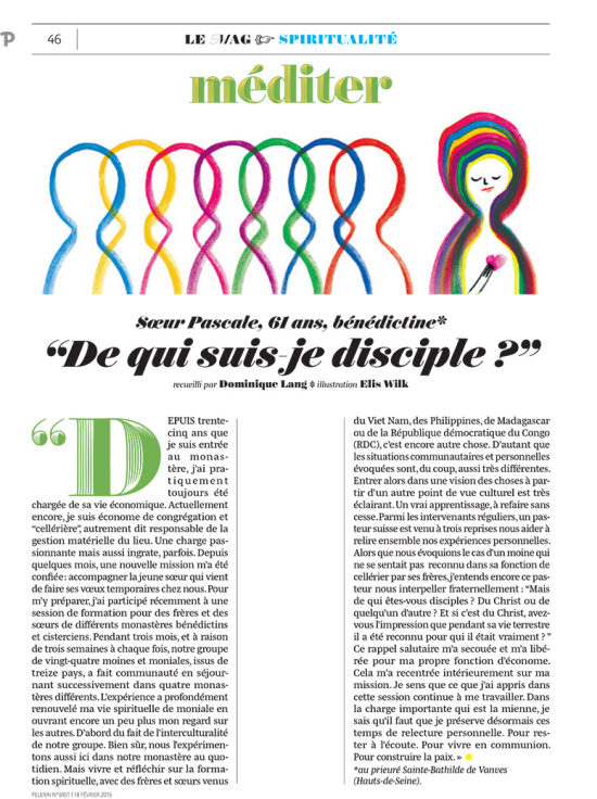 Illustration for Pèlerin magazine