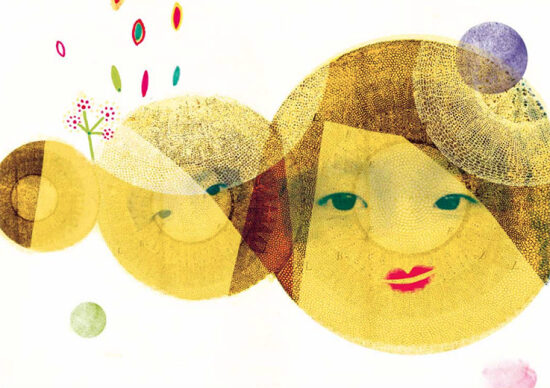 Illustration for the book "Toi Vénutienne, moi Martien"