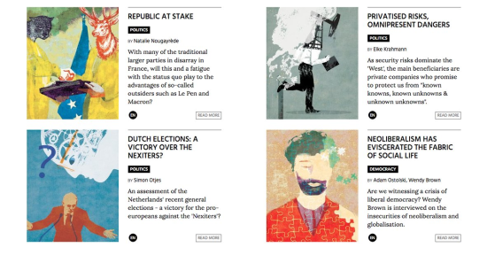 Series of illustrations for the Green European Journal